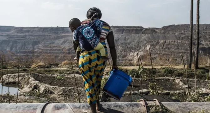 Vrouw in de Zambiaanse Copperbelt