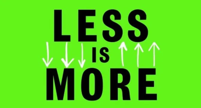 uitsnede van de cover van het boek 'Less is More'