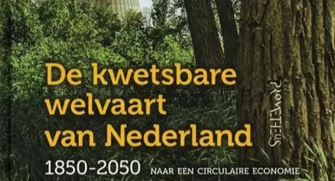 uitsnede van de cover van het boek  'De kwetsbare welvaart van Nederland'