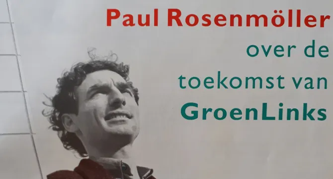 Omslag de Helling najaar 1995 met daarop Paul Rosenmöller over de toekomst van GroenLinks