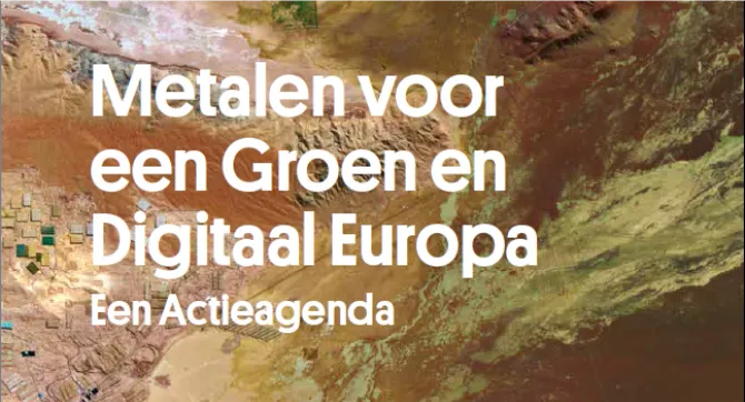 cover van rapport 'Metalen voor een groen en digitaal Europa'