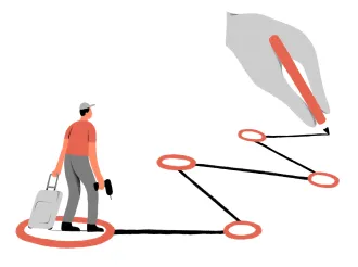 Illustratie over arbeidsmigratie