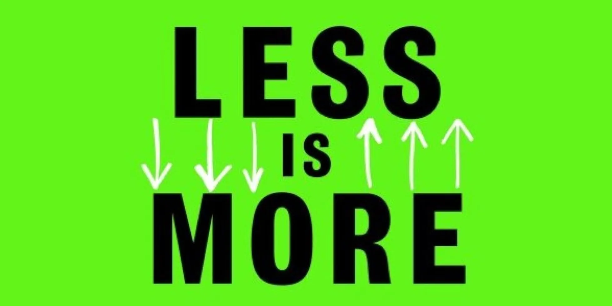 uitsnede van de cover van het boek 'Less is More'