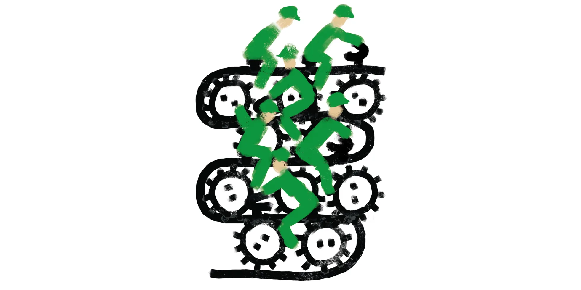 fabrieksarbeiders op een lopende band