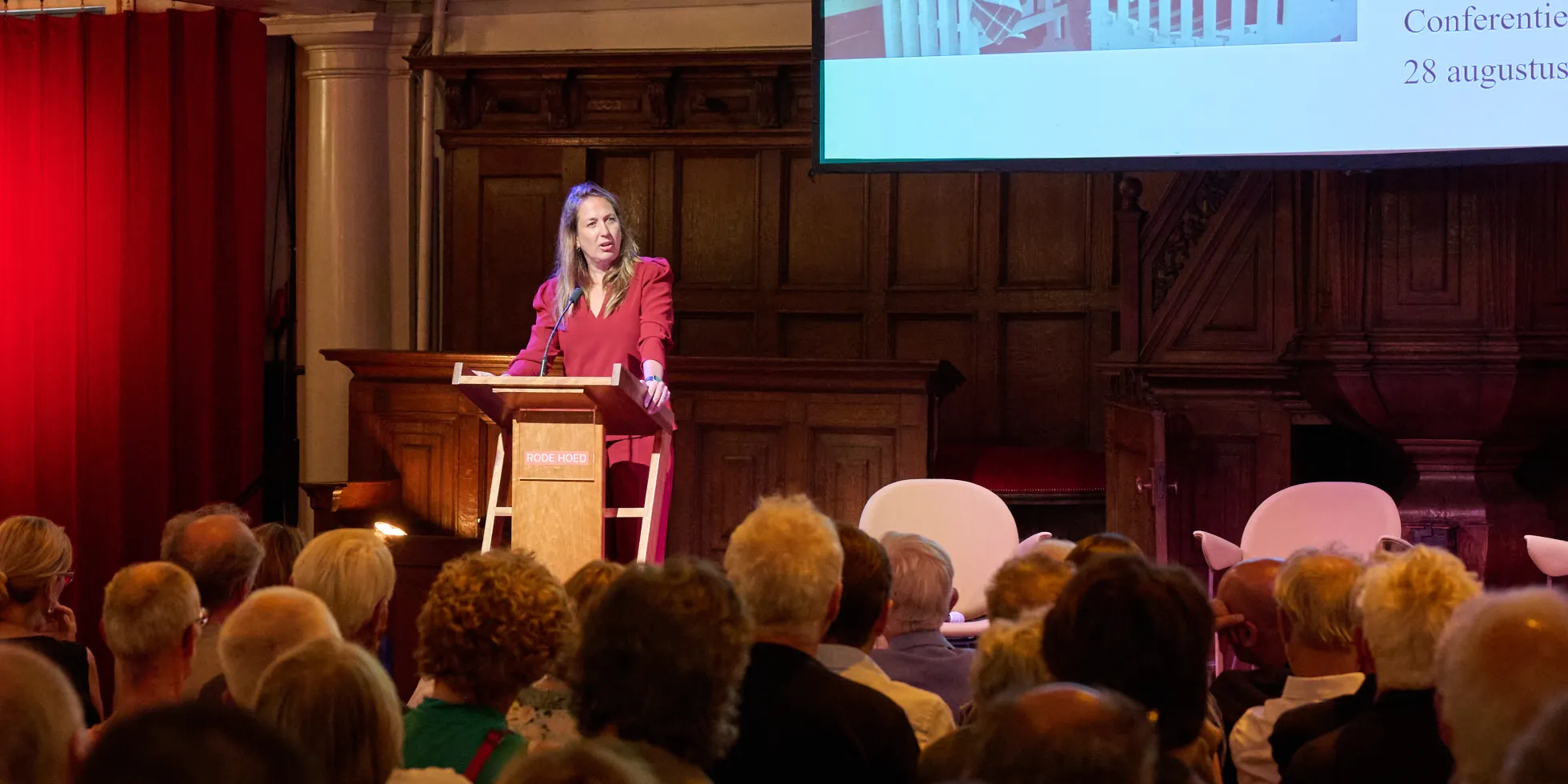 Marjolein Moorman bij 80 jaar WBS