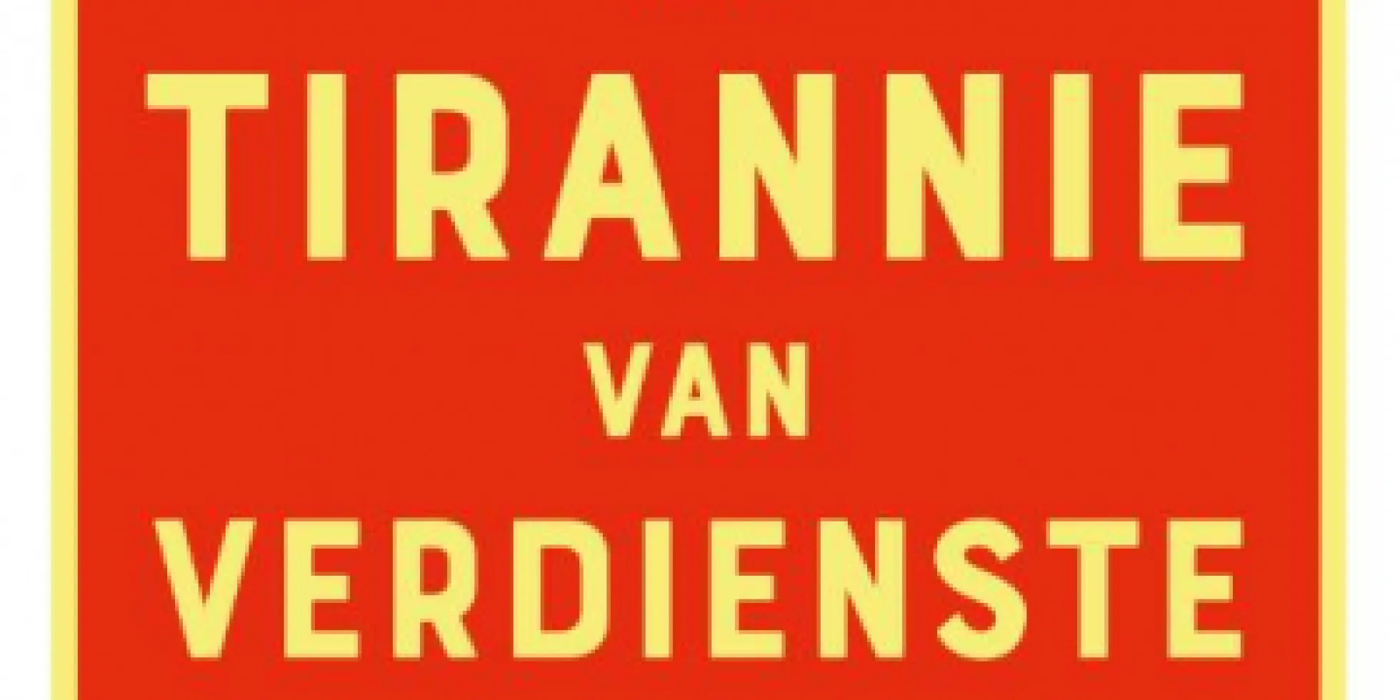 cover van 'De tirannie van verdienste'